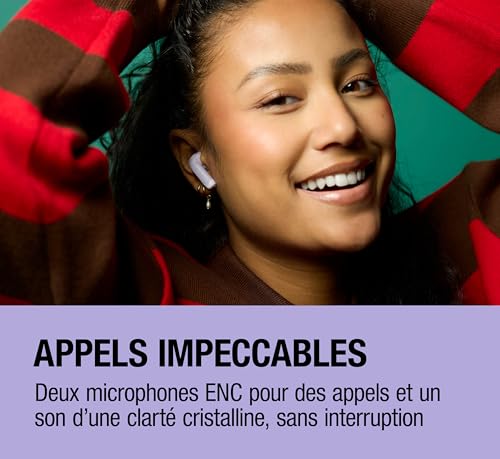 Fresh 'n Rebel Twins Core 2 Écouteurs Bluetooth sans Fil Intra-Auriculaires, Bluetooth 6.0, 40 h d'Autonomie, 2 Micros ENC pour des Appels Clairs, Charge Rapide, IPX4 (Dreamy Lilac) – vue 4