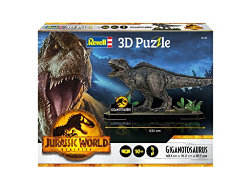 Revell 3D Puzzle 00240 Jurassic World Park Welt als 3D Puzzle entdecken, Bastelspaß für eine ganze Familie, farbig