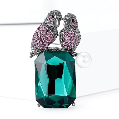 Image of Animal Brooch for Women Zirconia Rhinestone Abalone Shell Animal Lapel Pin Christmas Birthday Holiday Gift for Wife Mother Girlfriend Daughter