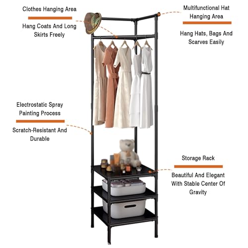 Support de rangement d'angle compact pour résoudre le manque de place chez soi