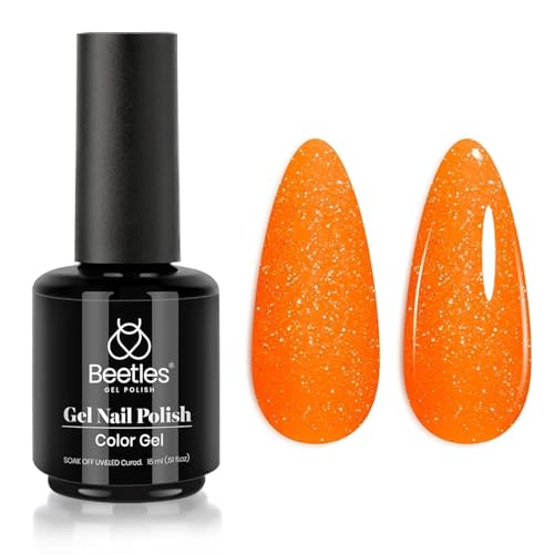 beetles Orange Gel Nail Polish Halloween Gel Polish 1 Pcs 15ml Glow in the Dark Nail Polish Soak Off Uv LED Nail Lamp Halloween Nail Art Manicure Salon DIY Home