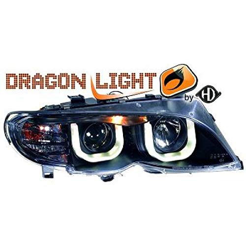 Phare verre transparent noir 01-05 optique avant