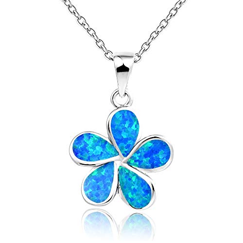 Collier fleur en opale de feu et argent Sterling 925 un bijou femme d'exception
