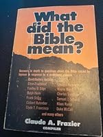 What did the Bible mean? 0805451277 Book Cover