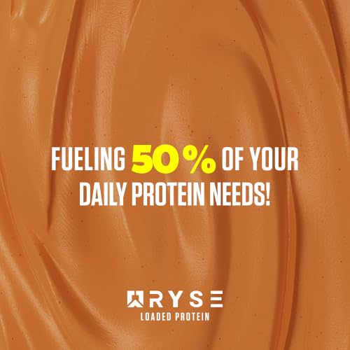 Image of Ryse Loaded Protein Powder - JIF Creamy Peanut Butter - 25g Whey Protein Isolate & Concentrate with Prebiotic Fiber & MCTs - Low Carb, Low Sugar, Digestive-Friendly - 20 Servings / 1.5 lb Tub
