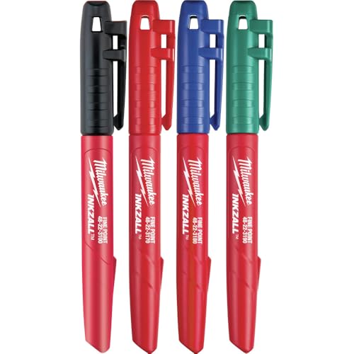 Milwaukee Electric Tool 48-22-3106 Inkzall Fine Marker (4 Pack)