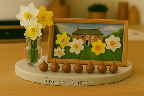 Lot de 10 Bulbes - Narcisse Narcissus - Mélange de ton Jaune, Blanc, Orange - 10 Bulbes de Calibre 10/12 - Fleur Jardin - 366