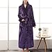 Fashion Waffle Full-Length Robe for Womens & Mens Winter Warm Nightgown Soft Fluffy Fleece Sherpa Shaggy Bathrobe with Belt