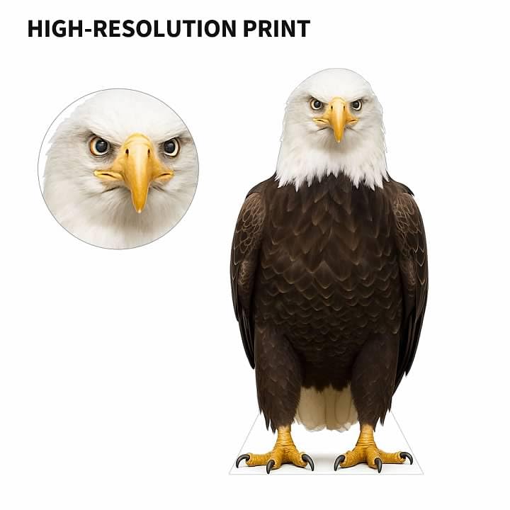 Image of Bald Eagle 4FT Life Size Cardboard Cutout - A Fun Animal Standup for Photo Booths, Birthday Parties, and Events
