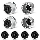 Klmnduo 4PCS 1.98" Trailer Hub Cap, Trailer Spindle Bearing Dust Cap Cup Grease Cover Caps & 4 Extra Rubber Plugs for Most 2000 to 3500 Pound Axles Dexter