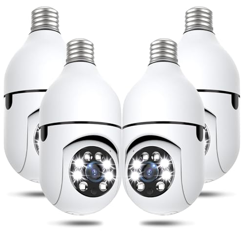 Light Bulb Security Cameras Wireless Outdoor, 5G&2.4GHz 4MP