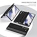 NINKI for Samsung Galaxy Z Fold 5 Case with S Pen Holder and Stylus & Invisible Kickstand, Full Body Hinge Built-in Screen Protector Fold5 Phone Cover for Samsung Z Fold 5 Case with S Pen Slot – Black