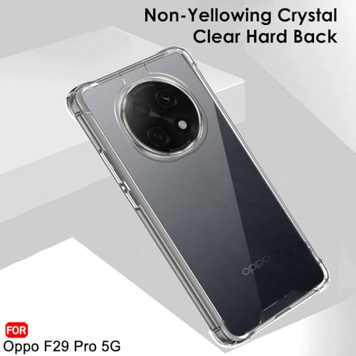 Image of TheGiftKart Crystal Clear Back Cover Case for Oppo F29 Pro 5G | 360 Degree Protection | Shock Proof Design | Transparent Back Cover Case for Oppo F29 Pro 5G (PC & TPU, Transparent Bumper)