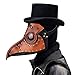 Price comparison product image Leshi Shop Plague Doctor Mask, Steampunk Bird Leather Beak Mask With Long Nose Cosplay Props (Brown)