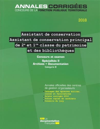 Télécharger Assistant de conservation, assistant de conservation principal de 2e et 1re classe du patrimoine et PDF Ebook En Ligne