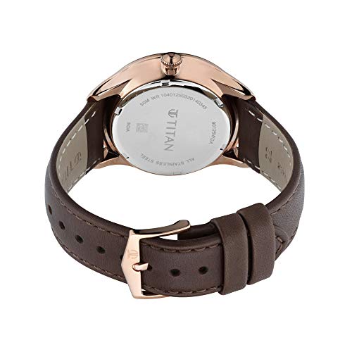 Titan Light Leathers Analog Brown Dial Men's Watch-90125WL01 - Image 4