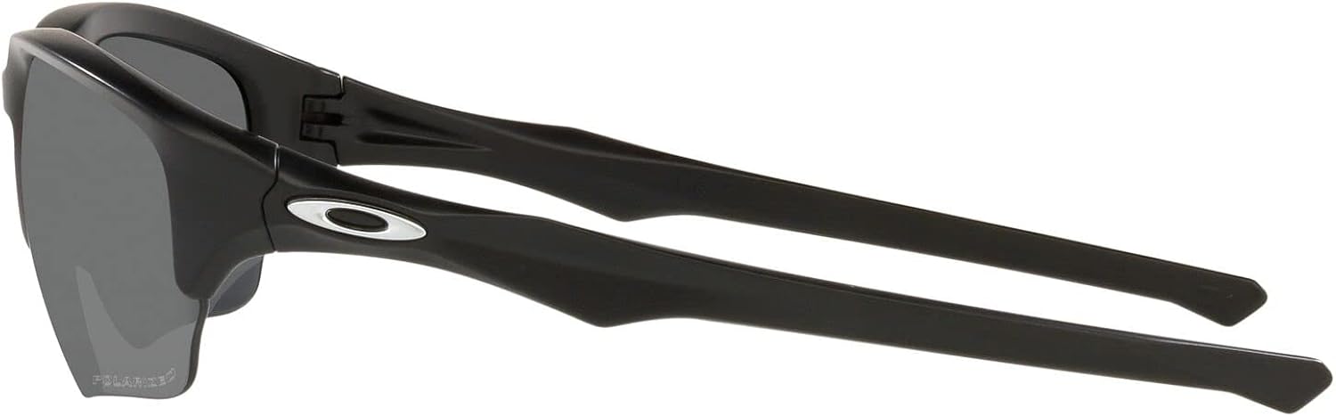 Miniatura 4 de Oakley Gafas de sol para hombre, marco de tinta negra, lentes de iridio jade, 2.362in