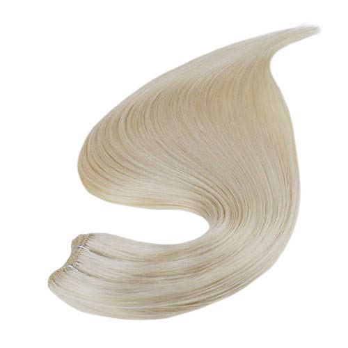 Hair Bundles Sew in Color 613 Bleach Blonde 12 Inches Hair Weft 100g Human Hair Extensions Remy Weft Hair Extensions