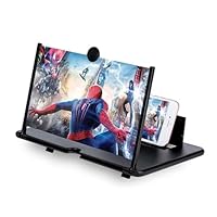 Homavit Handy Bildschirmlupe 20 Zoll, 3D Bildschirm für Handy, HD Handy Lupe für Allen Smartphones, für das ansehen von filmvideos(Schwarz)