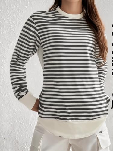 Image of MACK JONNEY Women Striped T-Shirt || T-Shirt for Women || Full Sleeve T Shirt || T-Shirt-MACK640527