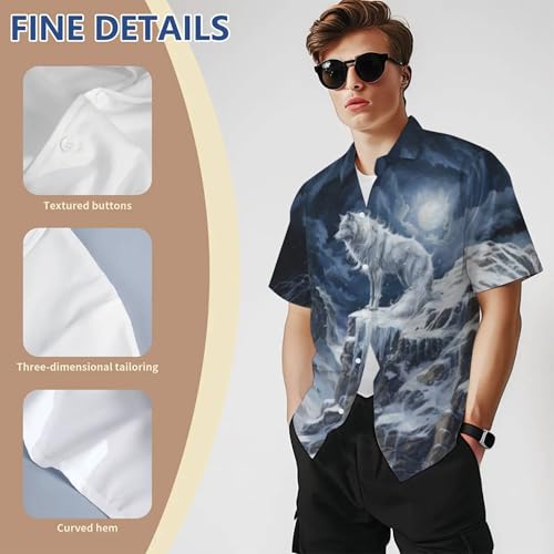 3D Pattern Print Shirt with Breathable Cool Lightweight Flexible Easy to Match Diverse and Stylish Perfect for Casual Wea3