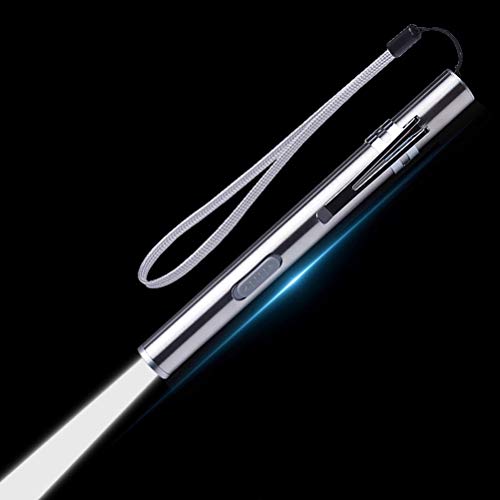 Uonlytech mini lanterna de LED USB recarregável bolso de aço inoxidável lanterna elétrica de alta lu
