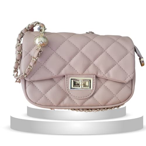 Bolsa Feminina Matelassê Transversal Pequena Inspiração (Bege)