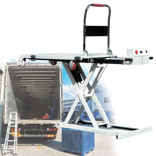 Tavolo Elettrico Resistente dell'ascensore della Forbice, 120x75cm Carrello Idraulico per Il Magazzino, 270 kg di capacità, Controllo di Un Pulsante, Progettazione Pieghevole per Uno Scarico Sicuro