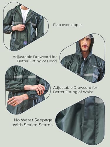 Image of LUX VENUS Reflecting Design Tapping Rain Suit for Men