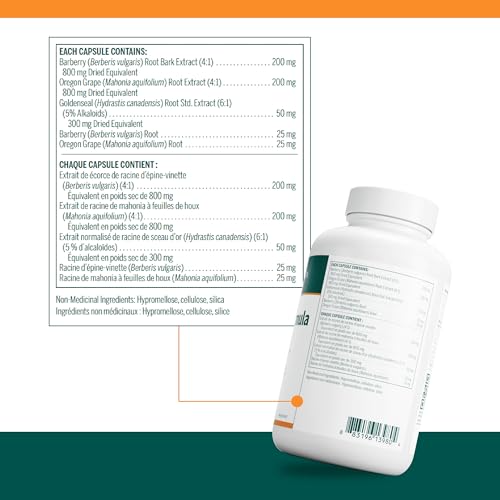 Genestra Brands Berberis Formula | Barberry, Goldenseal, and Oregon Grape Herbal Supplement | 180 Capsules - Image 3