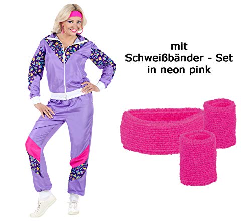 Violetter 80er Jahre Damen Jogginganzug 80er Jahre Größe S Cover