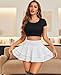 Avidlove Women's Pleated Mini Skirt Lace High Waisted Ruffles Lingerie Short Skirts