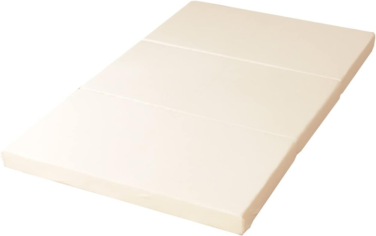 ウレタンマットレス 三つ折り 10cm 25D パイル生地 190N セミダブル アイボリー