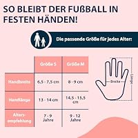 HUDORA Torwarthandschuhe - Gepolsterte Fußball Torhüterhandschuhe für Kinder & Jugendliche in Größe M - Schaumstoffrücken - Fußballhandschuhe mit Klettverschluss - rot – Ansicht 3