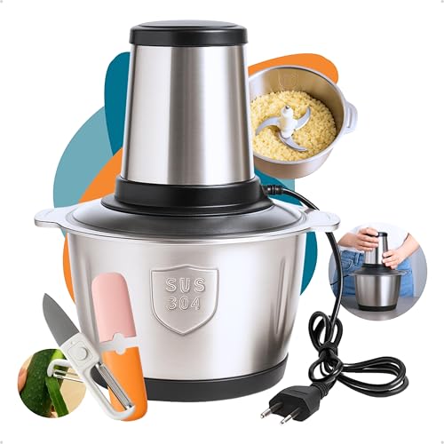 Processador Triturador Picador moedor de alimemto 2 litros em Inox Elétrico Carne Legumes vegetais 220 v 850w