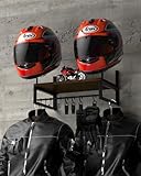 Vieshful Motorcycle Helmet Holder Wall Mount, Helmet Stand with 4 Glove Clips, Helmet Hanger for Motorcycle Accesories Storage