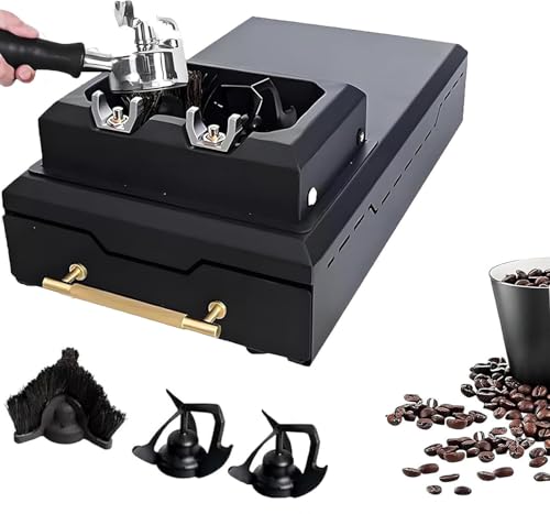 LjlXanthiper Limpiador De Portafiltros Eléctrico De 150 W for Portafiltros Comerciales De 58 Mm,300 RPM,con 2 Raspadores Y 1 Cabezal De Cepillo,Adecuado para Cafeterías Y Cocinas Domésticas