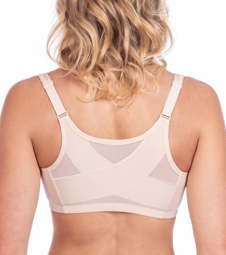 HACI Front Closure Posture Everyday Bra for Women Full Coverage Plus Size Bra Raceback2
