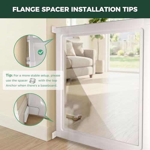 Image of FXW Fence-to-Wall Anchors (Pack of 4) for AuraSpace Playpen - Accessory Only, Safely Expand Your Dog's Play Area, Fits 30 inch H Acrylic Playpen, White