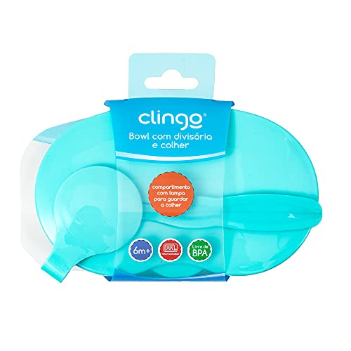 BOWL COM TAMPA E DIVISÓRIA AZUL, Clingo, Rosa