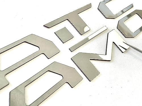Image of Chrome Tailgate ABS Plastic Letters Compatible with Taco 2016-2023 Rear Inserts Not Decals