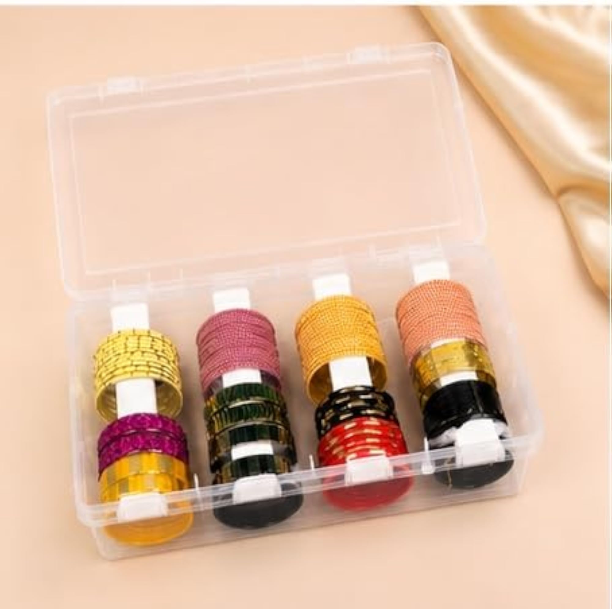 Transparent Bangle Organizer for Travel, Portable Storage