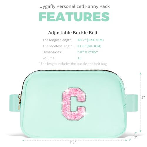 Image of Uygafly Gift for Teen Girls Kids Daughter Her - Birthday Gifts for 3 4 5 6 7 8 9 10 11 12 13 Year Old Girls,Fanny Pack Crossbody Bag Purse Belt Bag Cute Trendy Stuff | Green,C