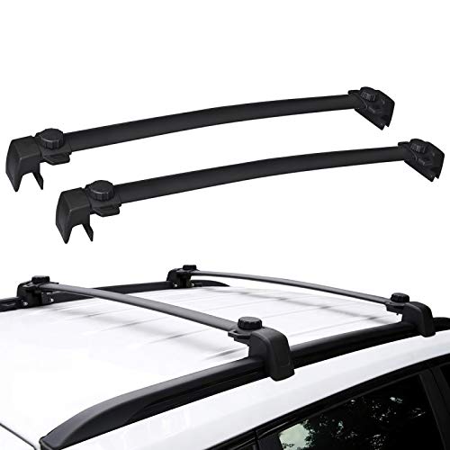 Piaobaige Barra Transversal De Techo para Jeep Compass 2017 2018 2019 2020 Barras Transversales De Aluminio para Techo Rieles De Carga De Equipaje Cover