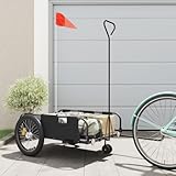 Xichuzi Rimorchio da Bici Nero Oxford e Ferro,Rimorchio Carrello per Bici,Carrellino Rimorchio,Carrello per Bici-94199