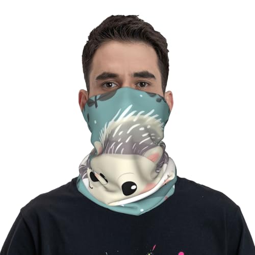 Neck Gaiter Face Mask UV Protector Scarf Breathable Windproof Face Cover Cute cartoon hedgehog Balaclava Summer Cooling Gator Cover Seamless Bandana Head Wrap for Men Women2