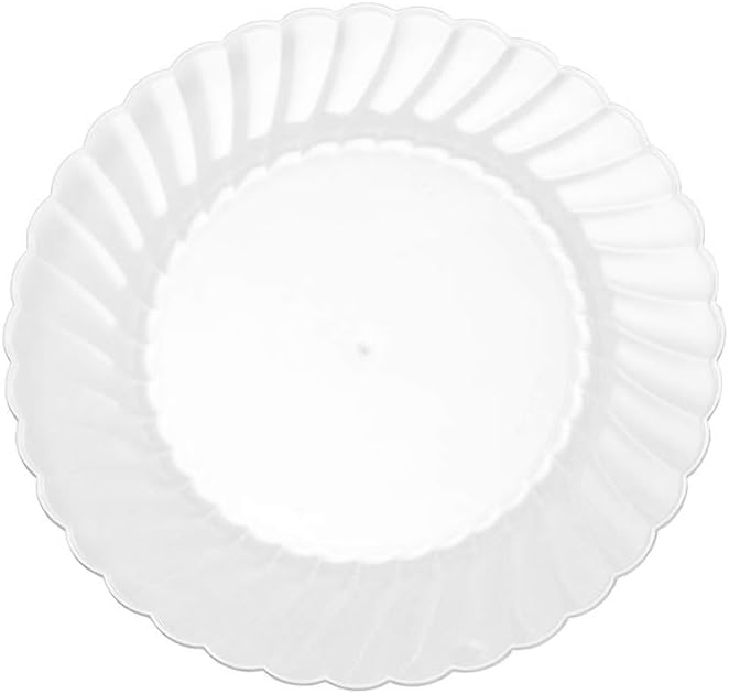 Dinnerware Shrink Wrapped Plastic Plates, 6-Inch, Clear (180-Count)