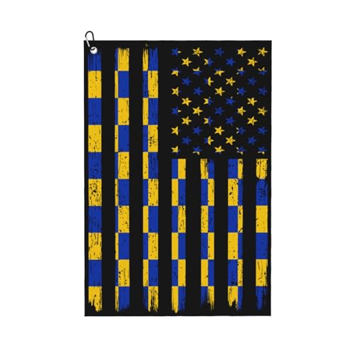 MCSVCH US and Surrey Golf Towel 24" X 16" Carabiner Clip