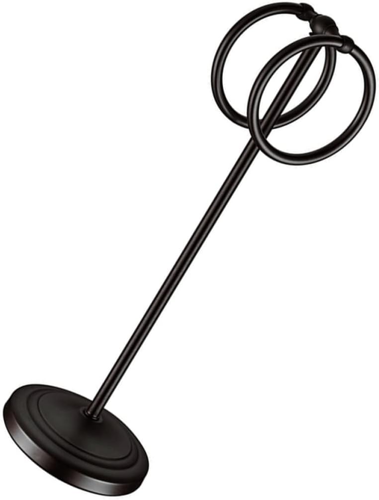 1pc ストアステンレス床置きダブルホルダーラックアクセサリー収納リング指先ハンドディスプレイデスクトップ吊り下げタオルハンガーカウ
