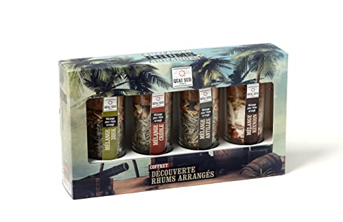 QUAI SUD Coffret Découverte Mélanges Pour Rhum Arrangé | 100g | 4 Bocks